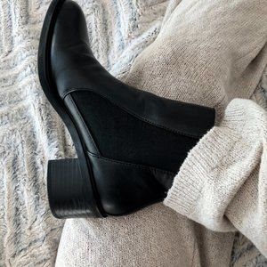 Zara Basic Collection Black Ankle Booties